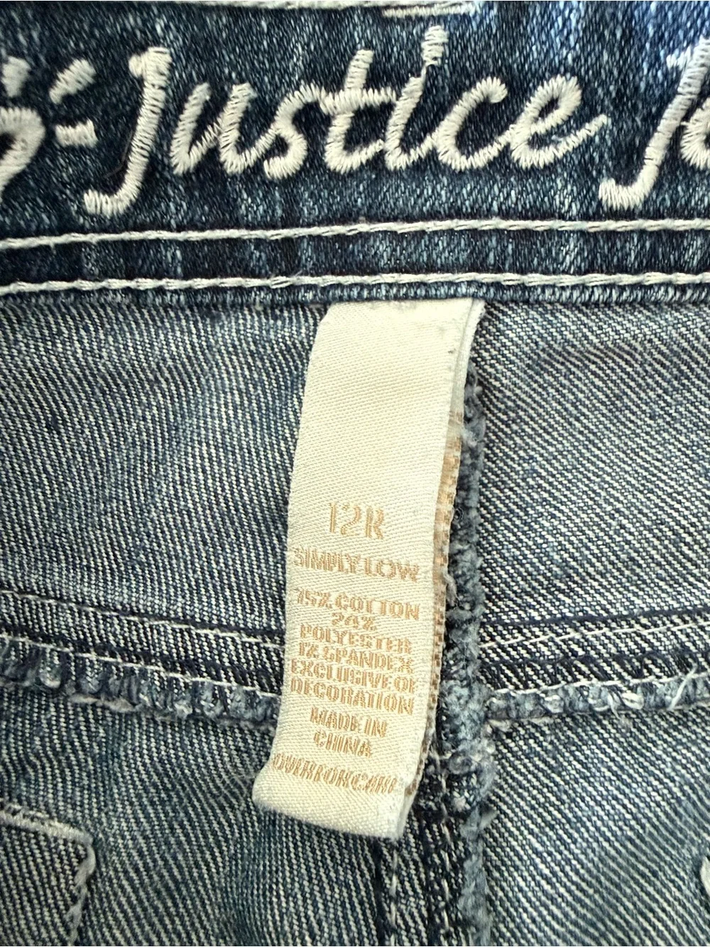 Justice girls denim